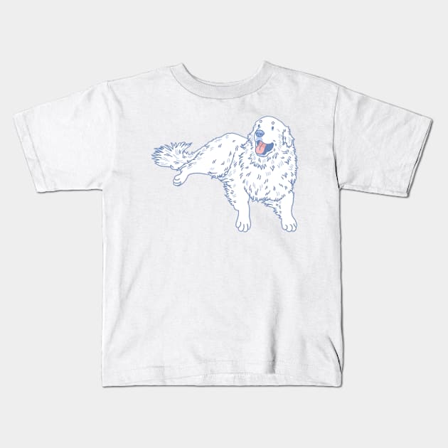 Great Pyrenees Kids T-Shirt by Csieben